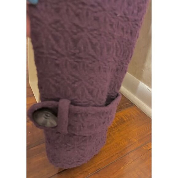 Sashimi Women Y2K Office Purple Textured Wool-Blend Button-Up Fitted Jacket M - Picture 3 of 8